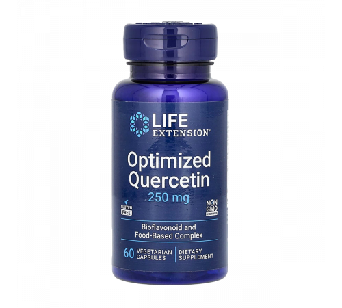 Оптимизированный кверцетин 250 мг, Optimized Quercetin, Life Extension, 60 вегетарианских капсул