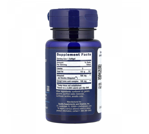 Суперубихинол коэнзим Q10 с улучшенной поддержкой митохондрий, Super Ubiquinol CoQ10 with Enhanced Mitochondrial Support, Life Extension, 30капсул