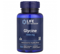 Глицин, Glycine, Life Extension, 100 вегетарианских капсул