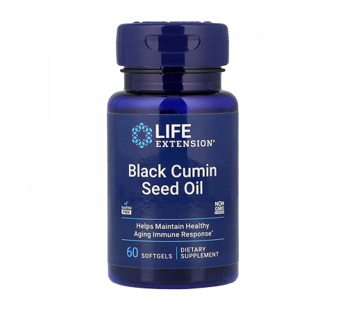Масло чёрного тмина 500мг, Black Seed Oil, Life Extension, 60 капсул