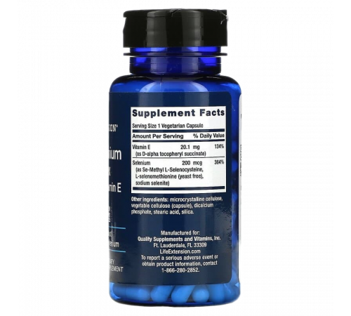 Комплекс селена с витамином E, Super Selenium Complex & Vitamin E, Life Extension, 100 капсул