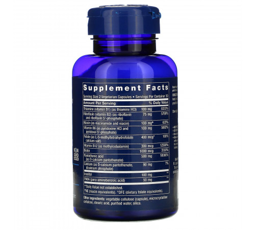 Комплекс витаминов В, Complete B-Complex, Life Extension, 60 капсул