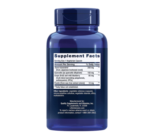 Оптимизированный ресвератрол, Optimized Resveratrol, Life Extension, 60 капсул