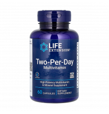 Мультивитамины для приема два раза в день, Two-Per-Day Multivitamin, Life Extension, 60 капсул