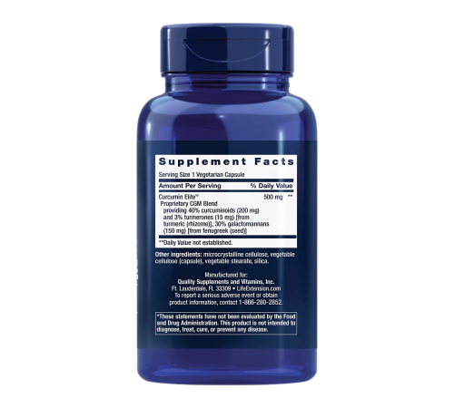 Экстракт куркумы, Curcumin Elite, Life Extension, 60 капсул