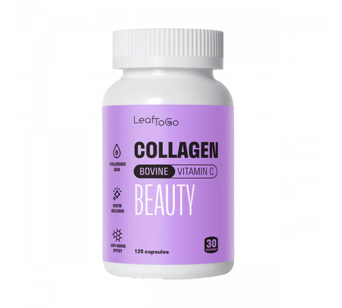Бьюти коллаген, Collagen Beauty, Leaf To Go, 120 капсул