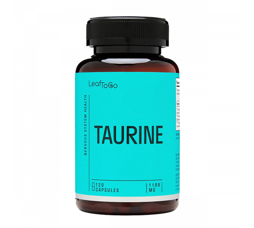 Таурин, Taurine, Leaf To Go, 120 капсул