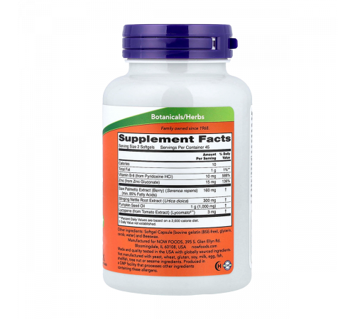 Добавка для поддержки простаты, Prostate Support, Now Foods, 90 капсул