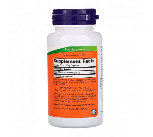 Нони, Noni, Now Foods, 90 капсул