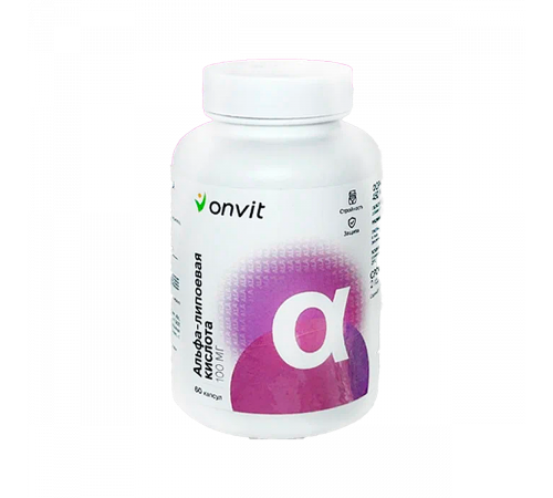 Альфа-липоевая кислота, ONVIT, 60 капсул