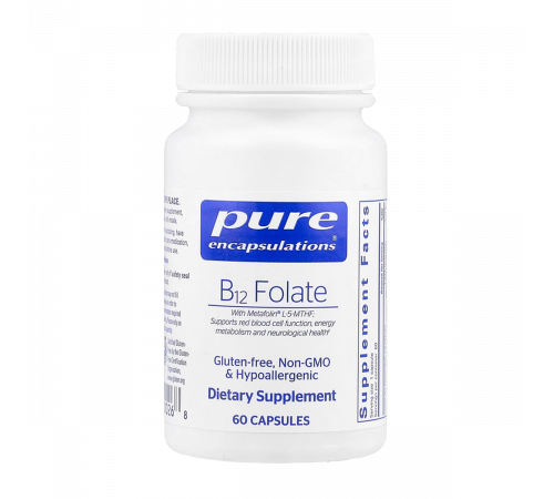 Фолат B12, B12 Folate, Pure Encapsulations, 60 капсул
