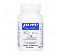 Комплекс витаминов группы В, B-Complex Plus, Pure Encapsulations, 60 капсул