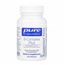 Комплекс витаминов группы В, B-Complex Plus, Pure Encapsulations, 60 капсул
