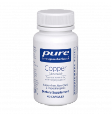 Глицинат меди, Copper glycinate, Pure Encapsulations, 60 капсул