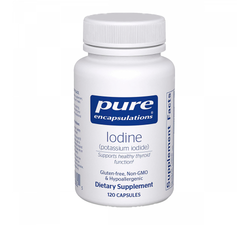 Йод, Iodine, Pure Encapsulations, 120 капсул