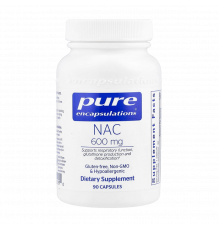 N-ацетилцистеин, NAC, Pure Encapsulations, 90 капсул