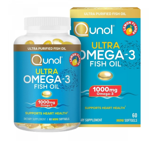 Омега-3, Omega-3 Mini Softgels, Qunol, 60 капсул