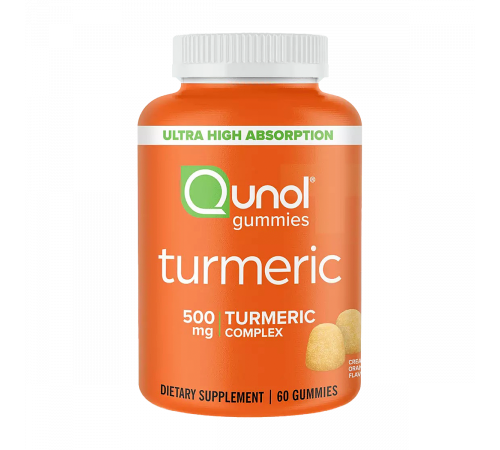 Куркума, Turmeric Curcumin, Qunol, 60 жевательных таблеток