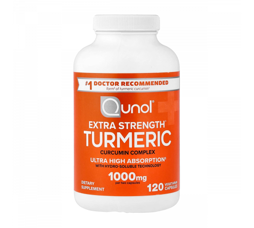 Куркумин, Turmeric Curcumin Complex, Qunol, 120 капсул