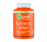 Комплекс с куркумой и имбирем, Turmeric + Ginger, Qunol, 60 жевательных таблеток