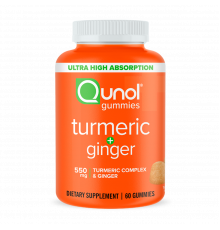Комплекс с куркумой и имбирем, Turmeric + Ginger, Qunol, 60 жевательных таблеток