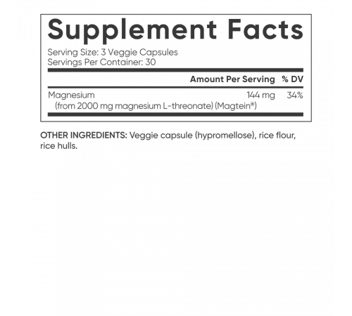 L-Треонат магния, MAG LT, Sports Research, 90 вегетарианских капсул