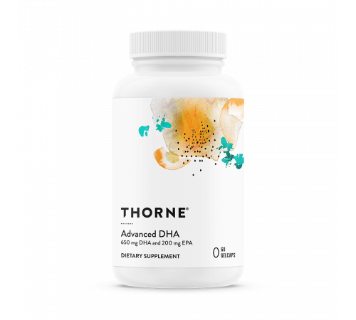 Омега с повышенным содержанием ДГК, Advanced DHA, Thorne, 60 капсул