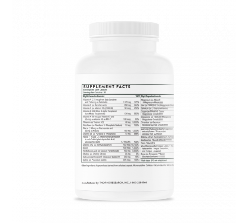 Комплекс Витаминов с антиоксидантами, Advanced Nutrients, Thorne, 240 капсул