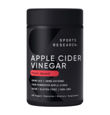 Яблочный уксус с кайенским перцем 500 мг, Apple Cider Vinegar 500 mg, Sports Research, 120 капсул