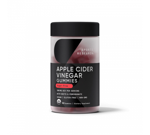 Яблочный уксус, Apple Cider Vinegar, Sports Research, 60 жевательных капсул