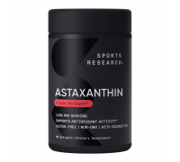 Астаксантин из микроводорослей, Astaxanthin, Sports Research, 60 капсул