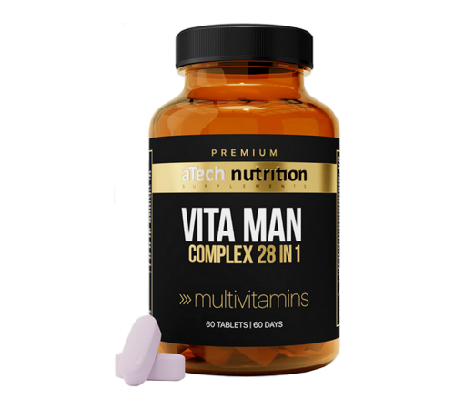 Мультивитамины для мужчин, Vita Man, aTech Nutrition Premium, 60 таблеток