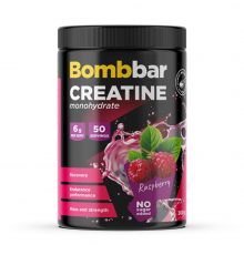 Креатин со вкусом малины, Creatine raspberry, Bombbar, 300 гр