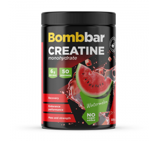 Креатин со вкусом арбуза, Creatine watermelon, Bombbar, 300 гр