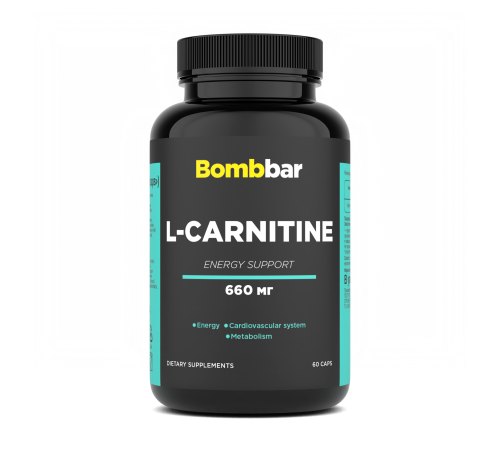 L-Карнитин, L-Carnitine 660 mg, Bombbar, 60 капсул
