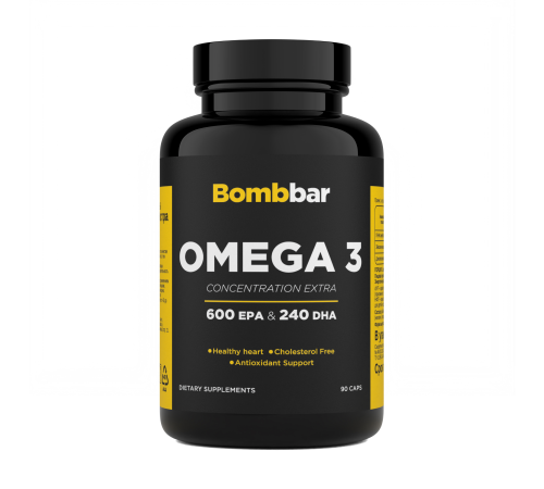 Омега-3, Omega-3, Bombbar, 90 капсул