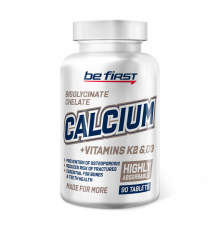 Кальций с витаминами К2 и Д3, Calcium + Vitamin K2 & D3, Be First, 90 таблеток