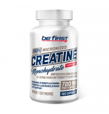 Креатин моногидрат, Creatine Monohydrate, Be First, 120 капсул