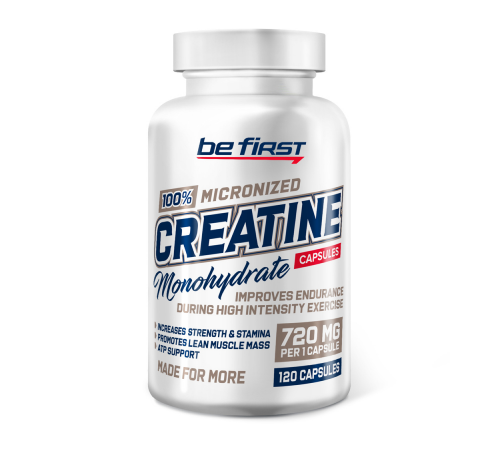 Креатин моногидрат, Creatine Monohydrate, Be First, 120 капсул