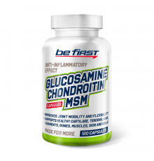 Глюкозамин Хондроитин МСМ, Glucosamine Chondroitin MSM, Be First, 120 капсул