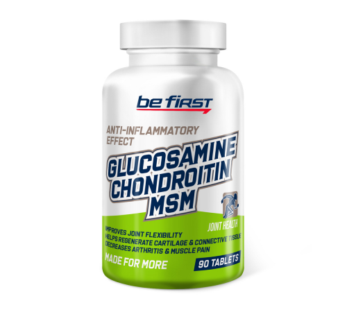 Глюкозамин Хондроитин МСМ, Glucosamine + Chondroitin + MSM, Be First, 90 таблеток