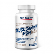 Глюкозамин с МСМ, Glucosamine + MSM, Be First, 60 таблеток