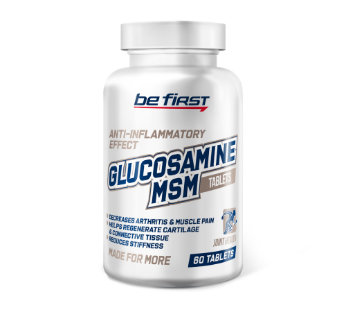 Глюкозамин с МСМ, Glucosamine + MSM, Be First, 60 таблеток