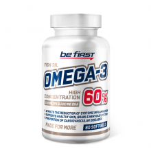 Омега-3, High Concentration Omega-3, Be First, 60 желатиновых капсул