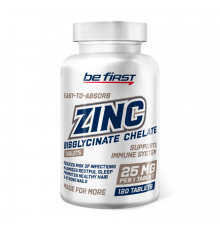 Бисглицинат цинка, Zinc Bisglycinate, Be First, 120 таблетоок
