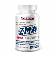 Восстановление после занятий спортом с витамином Д3, ZMA + Vitamin D3, Be First, 90 капсул