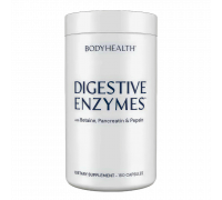 Комлекс ферментов с бетаином, панкреатином и пепсином, Digestive Enzymes, BodyHealth, 180 капсул