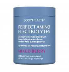 Аминокислотно-электролитный комплекс Perfect Amino с ягодным вкусом, Perfect Amino Electrolytes Mixed Berry, BodyHealth, 150 г