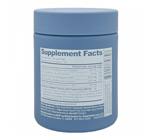 Аминокислотно-электролитный комплекс Perfect Amino с ягодным вкусом, Perfect Amino Electrolytes Mixed Berry, BodyHealth, 150 г