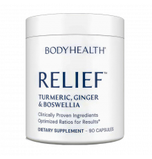 Растительный комплекс с куркумой, босвеллией и имбирём, Relief, BodyHealth, 90 капсул